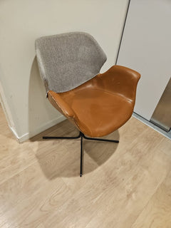Chaise de réunion Zuiver en cuir et tissu