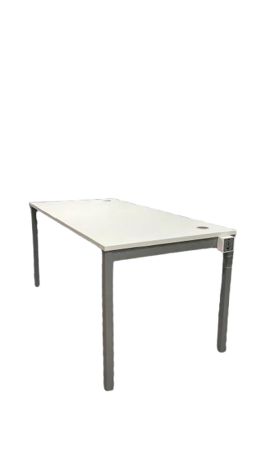 Bureau droit 160x80 en bois mélaminé et métal