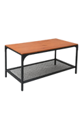 Table basse rectangulaire 90x45 Chêne et métal noir