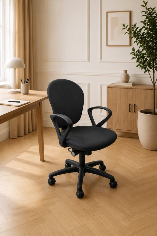 Fauteuil de bureau tissu noir