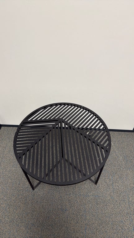 Table basse ronde métal noir 48x46 - 3-4