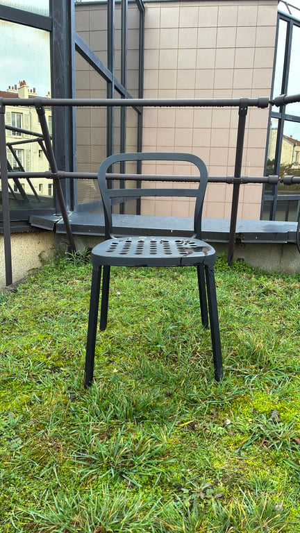 Chaise d'extérieur métal Noir - 3-4
