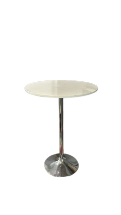 Mange-debout ronde 76x76 Plastique blanc