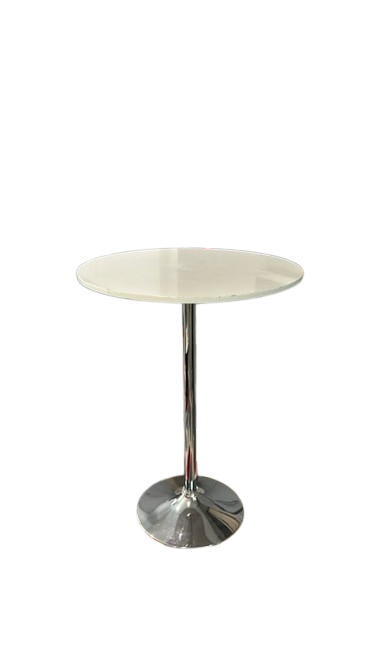 Mange-debout ronde 76x76 Plastique blanc