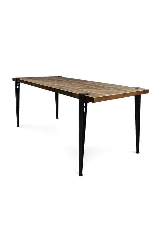 Table de cafétéria rectangulaire en bois foncé 180x80 cm par Tiptoe