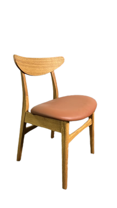 Chaise de cafétéria scandinave en cuir - 3-4