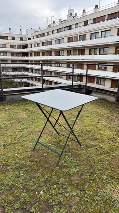 Table d'extérieur 70x70 Métal gris