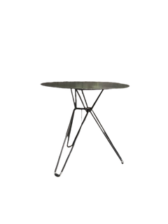 Table d'extérieur ronde 73x73 Métal Noir - 3-4