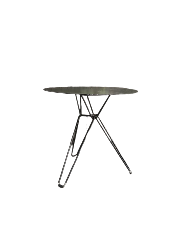 Table d'extérieur ronde 73x73 Métal Noir