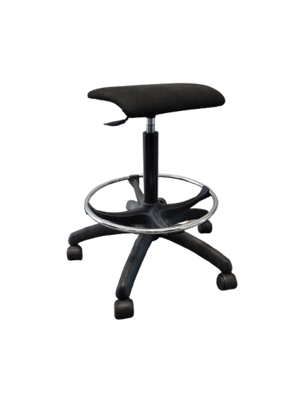 Chaise/tabouret haut avec roulettes et rotation de l'assise