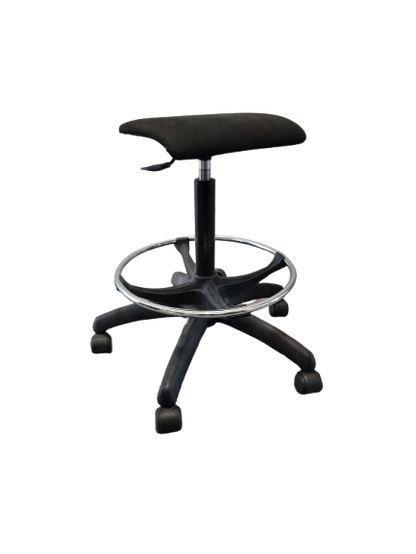 Chaise/tabouret haut avec roulettes et rotation de l'assise
