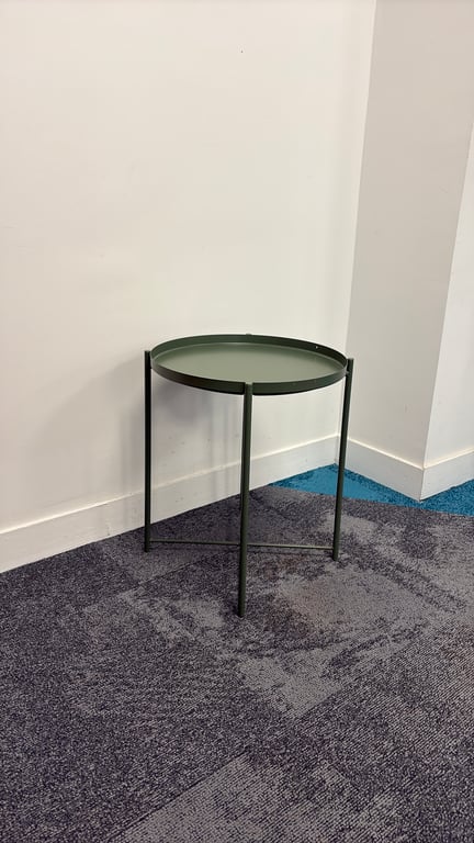 Table basse ronde en métal Vert - 3-4