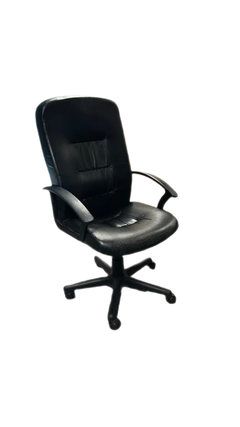 Fauteuil de bureau cuir noir - 3-4