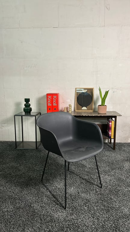 Chaise de cafétéria Muuto Fiber Sled Base - 3-4