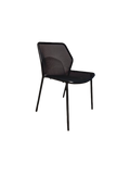 Chaise de cafétéria métal noir empilable