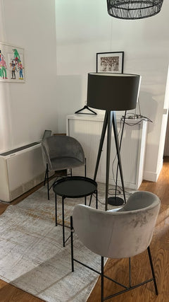Table basse ronde 44x44 Métal noir - ambiance