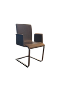 Chaise de réunion Gisberger brun-rouge