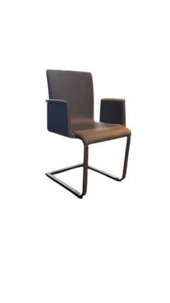 Chaise de réunion Gisberger brun-rouge