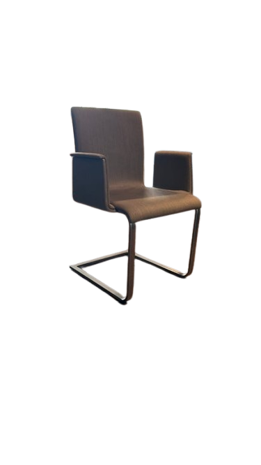 Chaise de réunion Gisberger brun-rouge