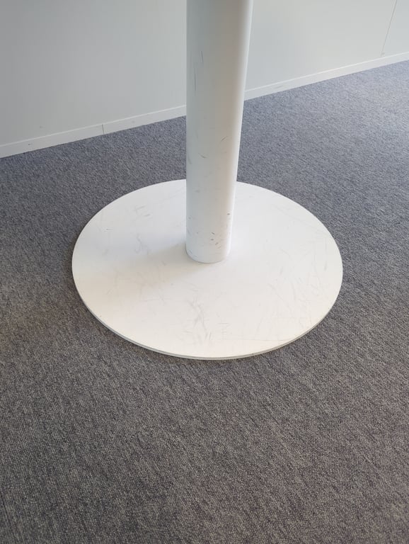 Table polyvalente ronde 100cm en métal et mélaminé