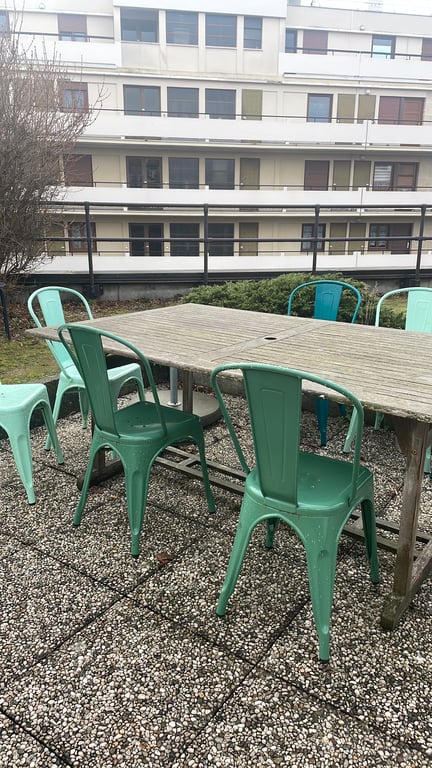 Chaise d'extérieur Leroy Merlin Kontoir Turquoise vif - 3-4