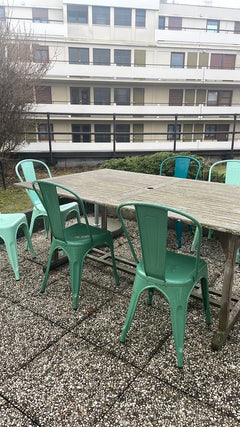 Chaise d'extérieur Leroy Merlin Kontoir Turquoise vif - 3-4