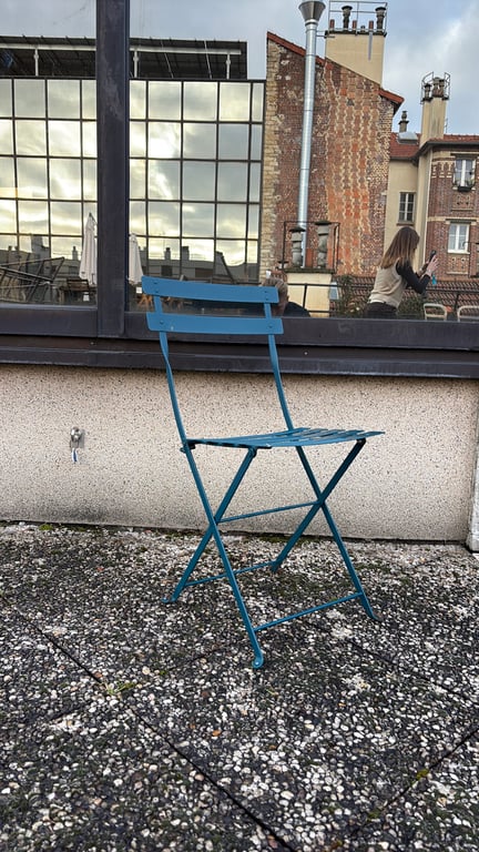 Chaise pliante extérieur bleu - 3-4