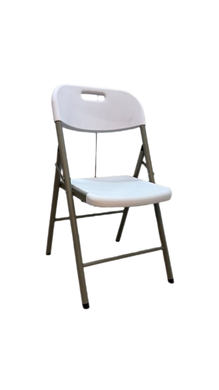 Chaise pliante d'extérieur blanche