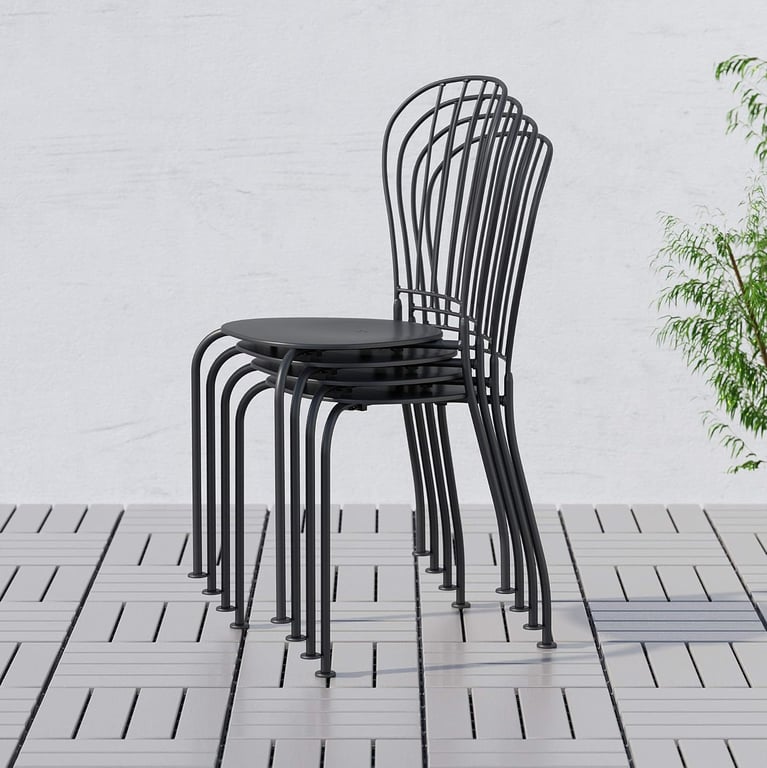 Chaise de cafétéria IKEA Lacko Noir - 3-4