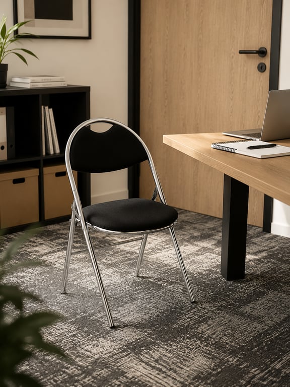 Chaise de réunion pliante noire
