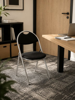 Chaise de réunion pliante noire