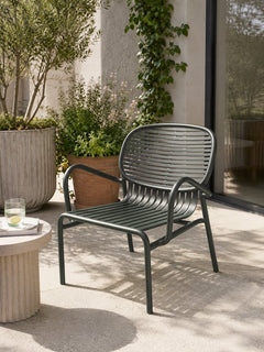 Petite Friture - Chaise d'extérieur en métal verte
