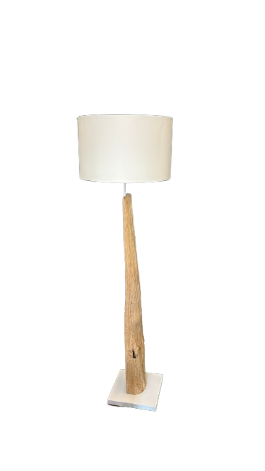 Luminaire sur pied en bois