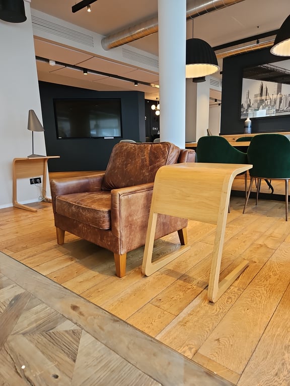 Fauteuil en cuir avec accoudoirs