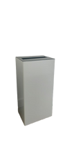 Poubelle en métal Gris et blanc