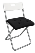 Chaise pliable IKEA Gunde blanche avec coussin