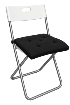 Chaise de cafétéria IKEA Gunde blanc avec coussin