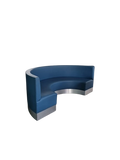 Banc en cuir et métal avec assise et dossier couleur Bismark