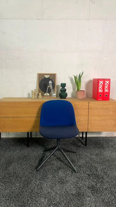 Chaise de réunion Muuto Fiber Bleu