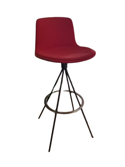 Tabouret haut rouge