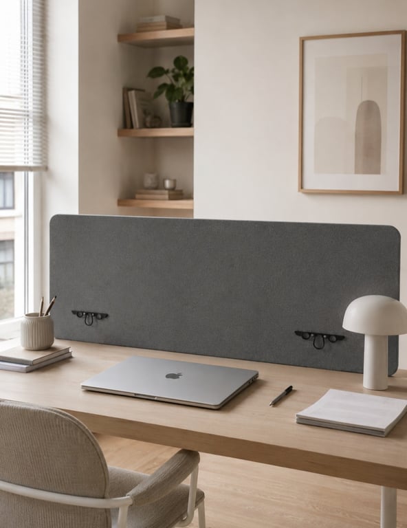 Cloison acoustique tissu gris