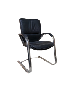 Chaise de réunion Eurosit cuir noir - 3-4