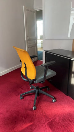 Fauteuil de bureau en tissu avec roulettes