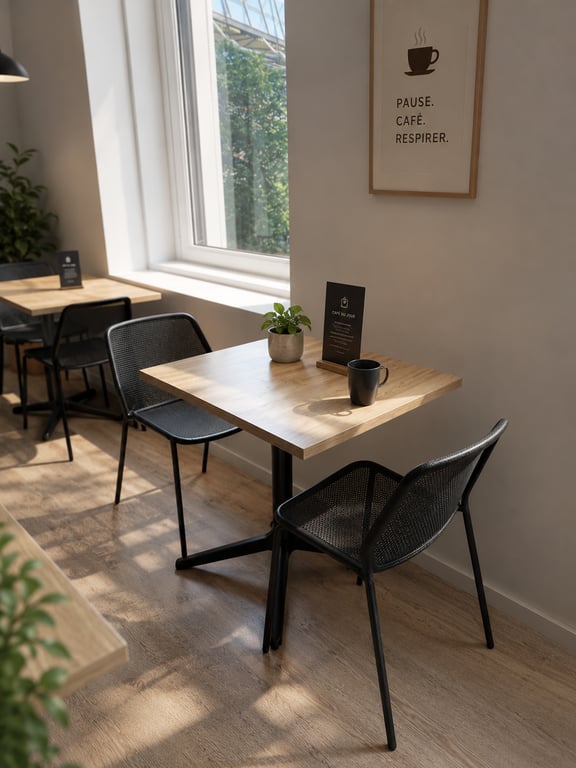 Table carrée 60x60 Chêne clair