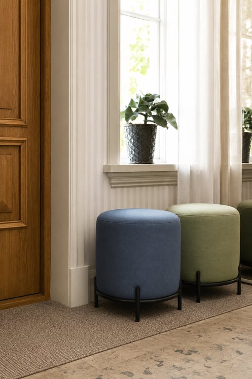 Pouf Tenzo Harry Tissu Vert