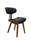 Chaise de Réunion en Cuir Noir