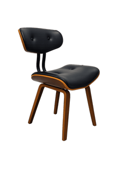 Chaise de Réunion en Cuir Noir