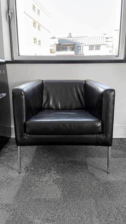 Fauteuil IKEA Cuir Noir