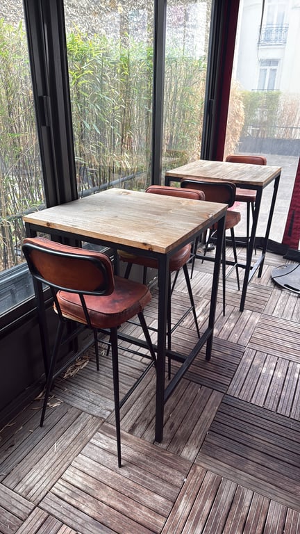 Table haute rectangulaire 75x75cm - 3-4
