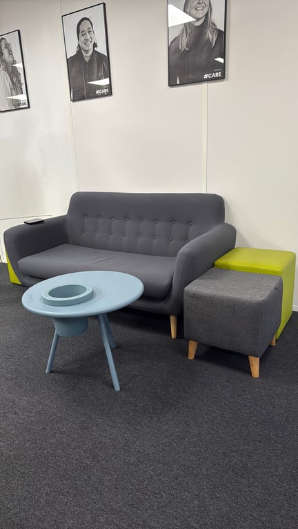 Canapé rectangulaire tissu gris